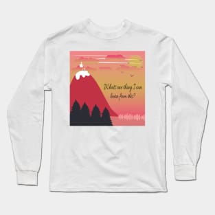 Warm Forest Landscape - Landscape For Stress Relief Long Sleeve T-Shirt